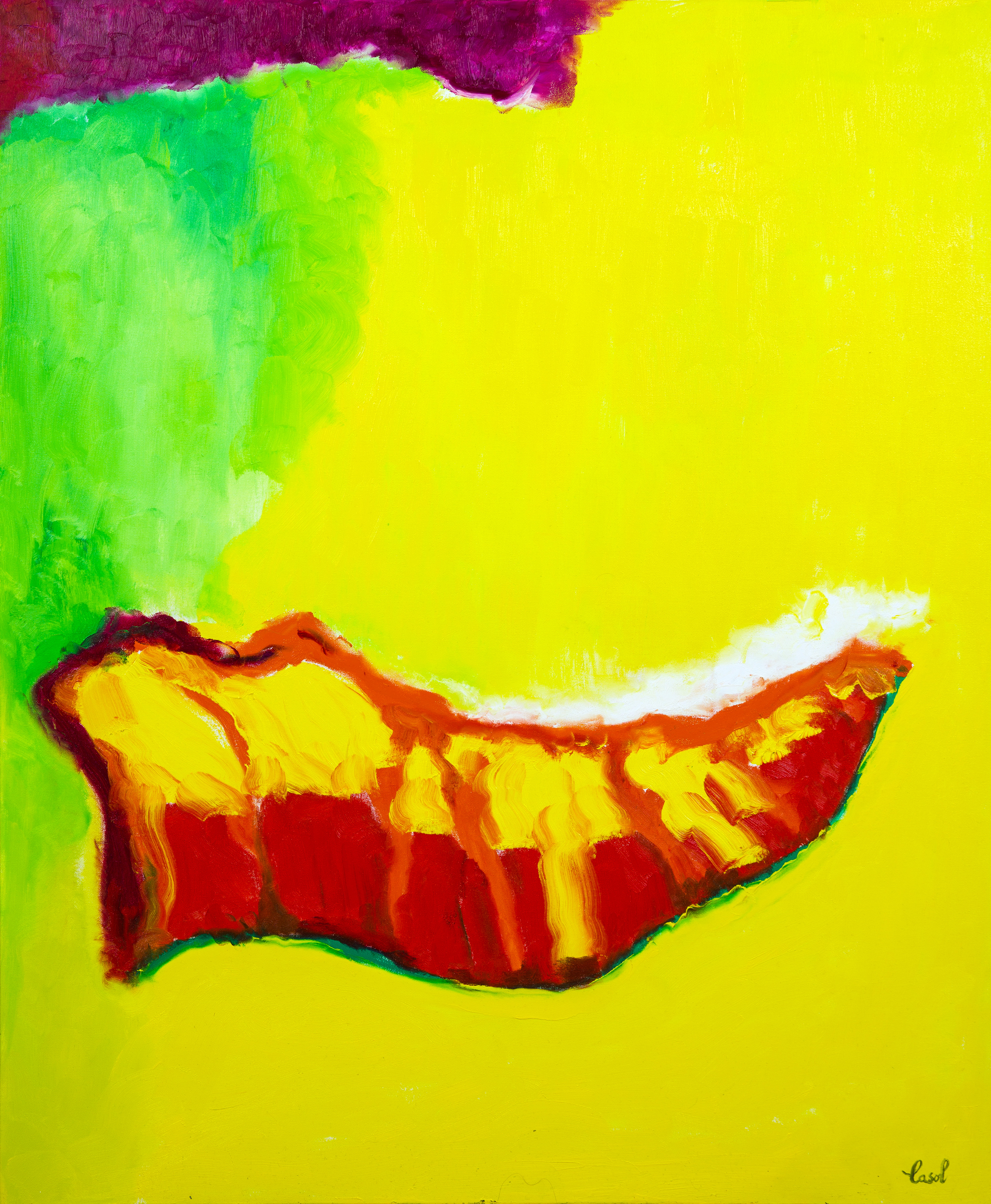 Maryse Casol, painting Ode à la Joie, 2019