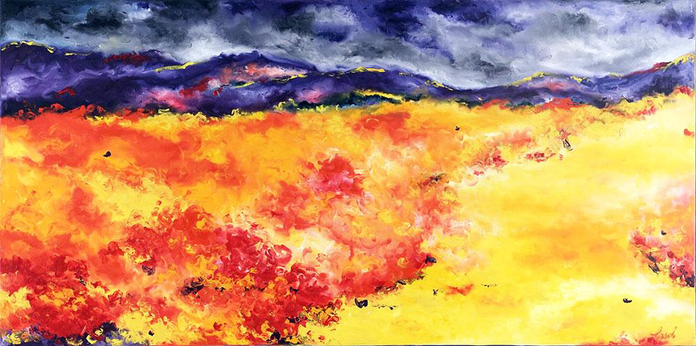 Maryse Casol, painting Pays Catalan, 2004