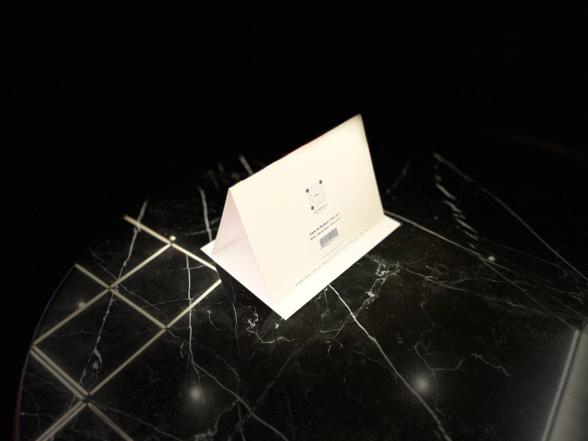 Maryse Casol notecard Corolle de Lumière, 2012