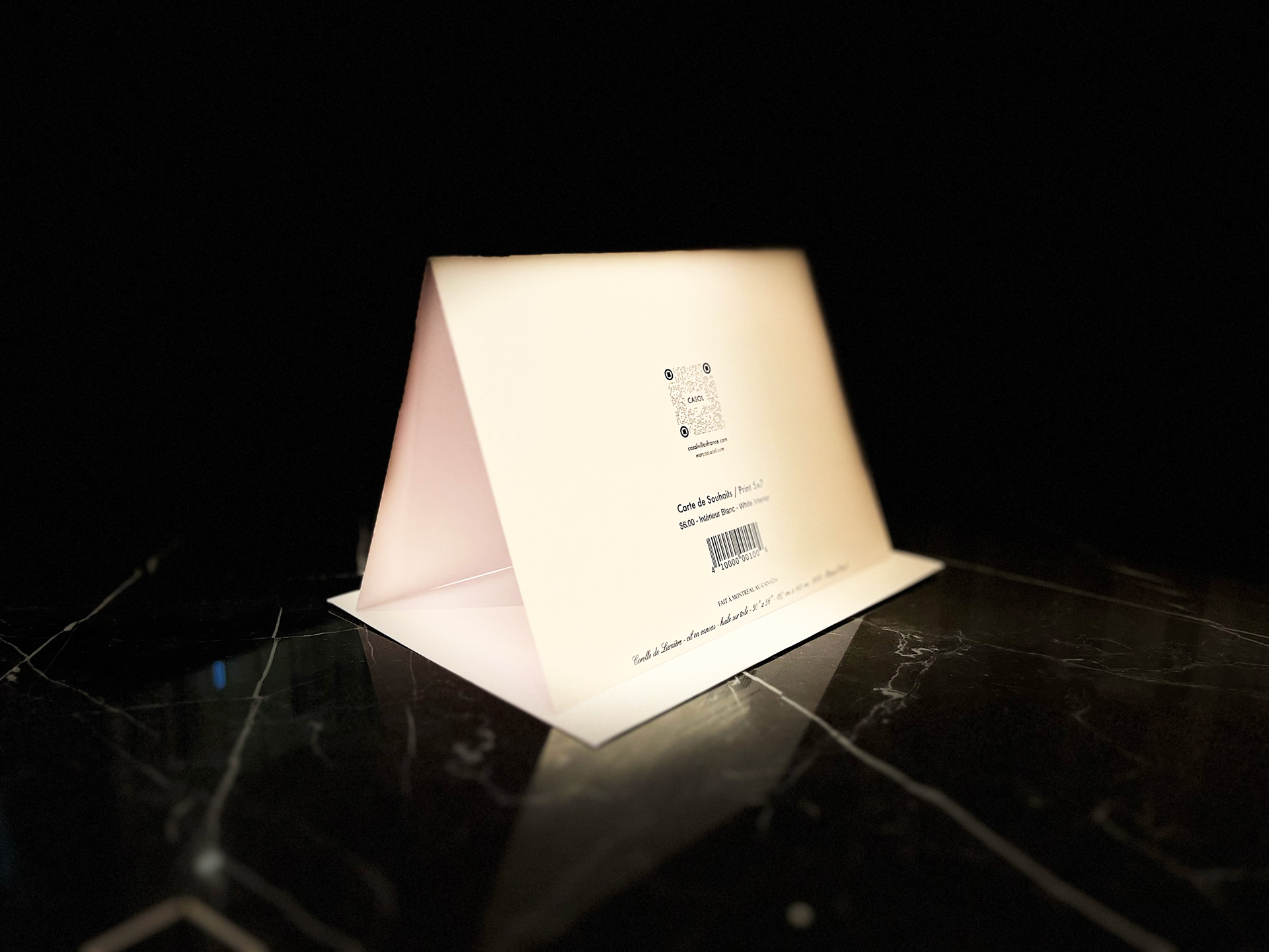 Maryse Casol notecard Corolle de Lumière, 2012